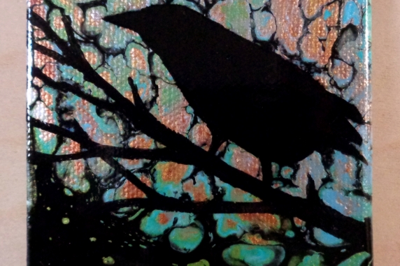 Crow II painting